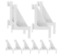 Baluue 10 pièces Pinces Support Étagère Réfrigérateur Plastique Réglable Crochet Fixation Congélateur Accessoire Facile à Installer