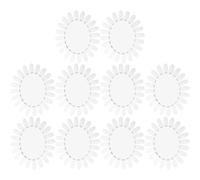 Baluue 10 Pièces Planche D'exposition pour Comparaison de Couleurs pour Manucure en Plastique Transparent, Forme Ovale au Salon la Maison