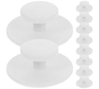 Baluue 10 pièces Poignées Autocollantes pour Blanches Poignées Adhésives Rondes Faciles à Coller Tirage Pratique pour Meubles Cuisine Placards et Fenêtres Installation sans Perçage Ni