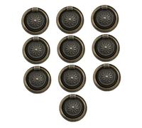 Baluue 10 pièces Poignées de Porte Rétro Alliage de Zinc Poignées de Meuble Élégantes pour Armoire de Cuisine et Placard Design Antique et Facile à Installer