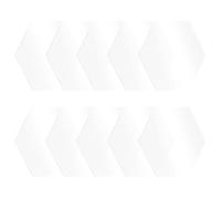 Baluue 10 Pièces Porte-Cartes Lisse Acrylique Table Transparent Hexagonal en Surface Stabilité Robuste Minimaliste Moderne pour Mariage et Bricolage DIY
