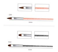 Baluue 10 pièces Set de Nail Art pour Manucure et Pédicure Pinceaux à Ongles Fins Nylon pour Dessin et Peinture Accessoires DIY pour Salon et Usage Personnel