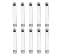 Baluue 10 Pièces Transparent Plastic Tweezers Case Cylindrical Organizer for Eyelash Extension Tools Travel Storage Box for Makeup and Nail Art Accessories