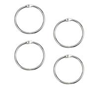 Baluue 100 pièces Anneaux Mobiles Métal Argenté pour Classeur Souple Porte-clés et Organisation de Photos Bague Résistante pour Scrapbooking et Fiches