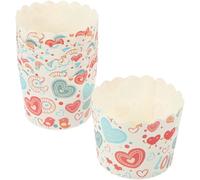 Baluue 100 pièces Caissettes Cupcake Décoratives Papier Résistantes Chaleur Antiadhésives et Jetables pour Cuisson Au Four Fêtes et Pâtisseries