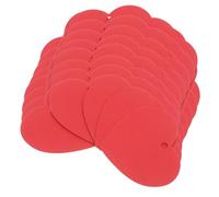 Baluue 100 pièces Étiquettes Papier Kraft Rouge Forme Coeur pour DIY Saint-valentin Mariage Anniversaire Décorations Fête