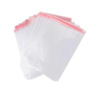 Baluue 100 pièces Lot de Sachets Cellophane Transparents Auto-adhésifs Opp Sacs Emballage Alimentaire pour Biscuits Bougies Savons Vêtements Réutilisables et Faciles à Sceller