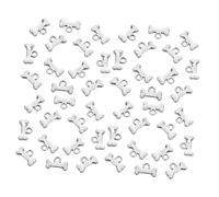 Baluue 100 Pièces Mini Dog Bone Charms Ancien pour Bijoux DIY Pendentifs Antiques pour Bracelets Colliers et Créations Artisanales