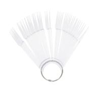 Baluue 100 pièces Nuancier Ongles Fan Forme Présentoir Transparent pour Salon Manucure Affichage Vernis Pratique