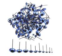 Baluue 100 Yeux de Sécurité en Verre Bleu pour Loisirs Créatifs Peluches et Feutrage à L'Aiguille Tailles Variées 3-12 MM Lot de 100 Pièces pour Fabrication de Poupées et Jouets