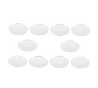 Baluue 10pcs Mini Miroir Ovale en Verre Léger et Portable pour Maquillage et Loisirs Créatifs, Alliage Blanc, pour Voyage et Décoration Murale