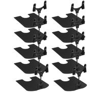 Baluue 10pcs Pince Porte-prix en Fer Électrolytique Noir Double Pince Horizontale, Orientation Réglable pour Affichage Prix en Magasin et Supports D'étiquettes Pratiques