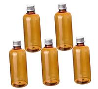 Baluue 10pièces Bouteilles Plastique Vides Avec Couvercles Aluminium Lot De Flacons Pour Lotion Eau Et Maquillage Demi-transparent Avec Bouchon Intérieur Pour Usage Intérieur Et
