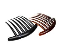 Baluue 10pièces Peignes Acrylique Forme De Croissant De Peignes à Insérer Noirs Accessoires Coiffure Élégants Et