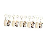 Baluue 10pièces Porte-clefs Peigne Démêlant à Dents Larges Accessoire De Voyage Pratique Pour Types De Cheveux
