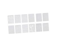 Baluue 12 feuilles Pochoirs Lettres et Chiffres Réutilisables Pet de Gabarits DIY pour Dessin et Peinture Set de Pochoirs Alphabet Creux pour Apprentissage et Bricolage Garçon Fille