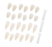 Baluue 12 paires Fausses Dents de Vampire Cosplay Réutilisables pour Halloween Accessoires de Costume avec Dents Faciles à Nettoyer et Stocker pour Fête et Jeu de Rôle