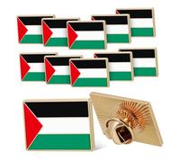 Baluue 12 pièces Broche Drapeau Palestine Alliage Épingles Décoratives pour Vêtements Sacs et Accessoires Cadeau Symbolique Culturel