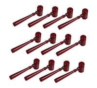 Baluue 12 pièces Marteaux Mini Bois pour Garçon Fille de Petits Maillets de Juge Jouets pour Salle Audience Accessoires de Costume Justice pour Jeux de Rôle et Fêtes