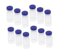 Baluue 12 pièces Small Glass Vials With Caps For Liquid Storage Powder Essential Oils Reusable Sample Bottles For Laboratory And Home Use