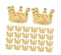 Baluue 120 pièces Mini Charms Forme de Couronne pour Création de Bijoux Pendentifs Alliage Doré Décorations Artisanales Légères et Portables pour Bracelets et Colliers