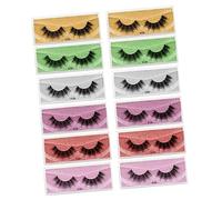 Baluue 12paires Faux Ensemble De Pour Maquillage Et Convient Aux Jaune Vert Rose
