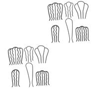Baluue 12pièces Peigne à Cheveux Métallique De Accessoires De Coiffure Peignes à Dents Pour Chignons Et Styles Élégants