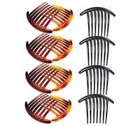 Baluue 12pièces Peignes à Cheveux Latéraux Pour Femmes Accessoires De Coiffure Avec Dents Pour Chignons Fixation De Franges Et Décorations Couleurs Par Couleur