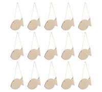 Baluue 15 Découpes en Bois Brut de Poissons - Lot de 15 Pièces Non Peintes Légères et Poncées pour Décoration DIY Loisirs Créatifs Fête Thème Océan et Présents Personnalisés