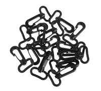 Baluue 15 Pièces Mousquetons Plastique Pivotants Légers avec Fermoirs Amovibles Crochets Noir pour Sangles de Sac Sacs à Dos Valises et Accessoires DIY