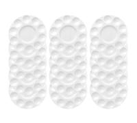 Baluue 15 pièces Palette de Peinture Ronde Blanche Plateau Mixeur Pigments pour Artistes Surface Lisse Facile à Laver Palette Mélange Peinture Pratique et Sécurisée pour Aquarelle et
