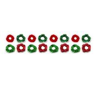 Baluue 16pièces à Cheveux De Scrunchies Festifs Rouge Et Vert Accessoires De Coiffure Pour Et Pour Queue De Cheval Et Chignons