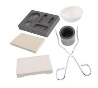 Baluue 1ensemble Moules Graphite pour Fusion De Métaux Kit De Creuset Graphite pour Alliages Et Outil Pratique pour Bijoux Et Artisanat