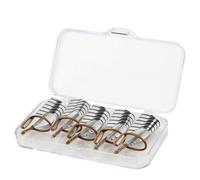 Baluue 2 Boîtes Formes de Nail Art en Aluminium, Extension des Ongles, Courbure, Réutilisables, Guide Précis, pour Manucure, Usage Salon Professionnel et Maison, pour Couleur Aléatoire