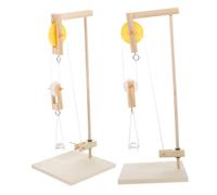 Baluue 2 ensembles Kit de Construction Poulie Enseignement Modèle de Poulie pour Expériences Physiques Support Compact pour Apprentissage Stem et Activités Scolaires