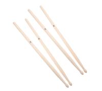 Baluue 2 Paires Baguettes de Batterie Bois de Chêne Naturel de Compatibles Batterie Électronique et Caisse Claire Prise Antidérapante Confortable pour Étudiants et Débutants