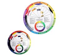 Baluue 2 Pcs Roue Chromatique Créative en Papier Double Face pour Nail Art et Maquillage, Nuancier pour Ongles Indicateurs de Schémas de Couleurs Complémentaires