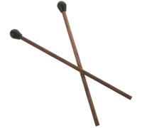 Baluue 2 pièces Baguettes pour Tambour Langue Bois et Silicone Maillets Percussion Durables Accessoires Instrument Musique Compatibles Marimba Xylophone