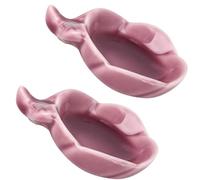 Baluue 2 pièces Blossom Ink Tray Set Ceramic Calligraphy Ink Dish Creative Home Decoration Accessories For Painting And Writing Couleur Aléatoire Couleur Aléatoire