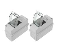 Baluue 2 pièces Boîte de Dérivation Étanche pour Distribution Électrique avec Fenêtre Transparente Protection Haute Température Compacte et Légère Voies pour Usage Intérieur et Extérieur