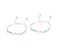 Baluue 2 pièces Bracelet Tissé Blanc Fait Main Bijoux Élégants et Durables pour Femmes Accessoire Mode Raffiné pour Anniversaire et Célébrations