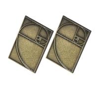 Baluue 2 Pièces Broche Vintage Créative en Métal Design Mathématique et Nombre D'or, Épingle Polyvalente pour Robe, Cadeau Rentrée Scolaire Fille