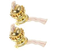 Baluue 2 pièces Brûleur Lampe à Huile Rétro avec Mèches Réglables Accessoire Remplacement pour Lampe Pétrole Intérieur et Extérieur et Pratique