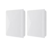 Baluue 2 Pièces Capuchon de Poteau en Pvc Blanc 5 Pouces Style Anglais Carré Pyramidal Résistant au Jaunissement pour Poteaux Métalliques et Boîtes aux Lettres en Extérieur