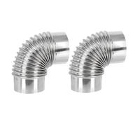 Baluue 2 Pièces Coude de Conduit en Acier Inoxydable 90° 4, 3 Pouces pour Poêle