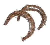 Baluue 2 pièces Couronne Rotin Lune Anneaux Rotin DIY Solides pour Décoration Intérieure Bricolage Vannerie Fournitures Créatives