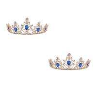 Baluue 2 Pièces Couvre-chef De Fête Concours De La Couronne De La Reine Casque De Fée Couronnes De Reine Baroques Bandeau De Couronnes De Diadème De Mariage Bandeau Bleu Royal Blue