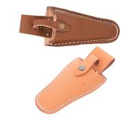 Baluue 2 pièces Étui Cuir Épais pour Sécateur et Outils Électricien Pochette de Protection Suspendue pour Jardinage Gaine Résistante Cuir de Vachette pour Ciseaux et Couteaux de Jardin