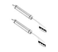Baluue 2 pièces Évideur de Piment Acier Inoxydable avec Lame Dentelée de Outils Pratiques pour Cuisine et Barbecue Ustensiles Faciles à Nettoyer et Rangement Suspendu