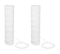 Baluue 2 pièces Filtre à Eau Coton Bobiné Cartouches PP pour Purification Domestique Haute Efficacité Anti-impuretés Compatible Eau Du Robinet et Lot